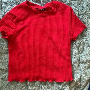 Red tight fit XS crop top